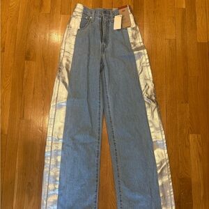 Levi's Blue and Silver Flare Jeans